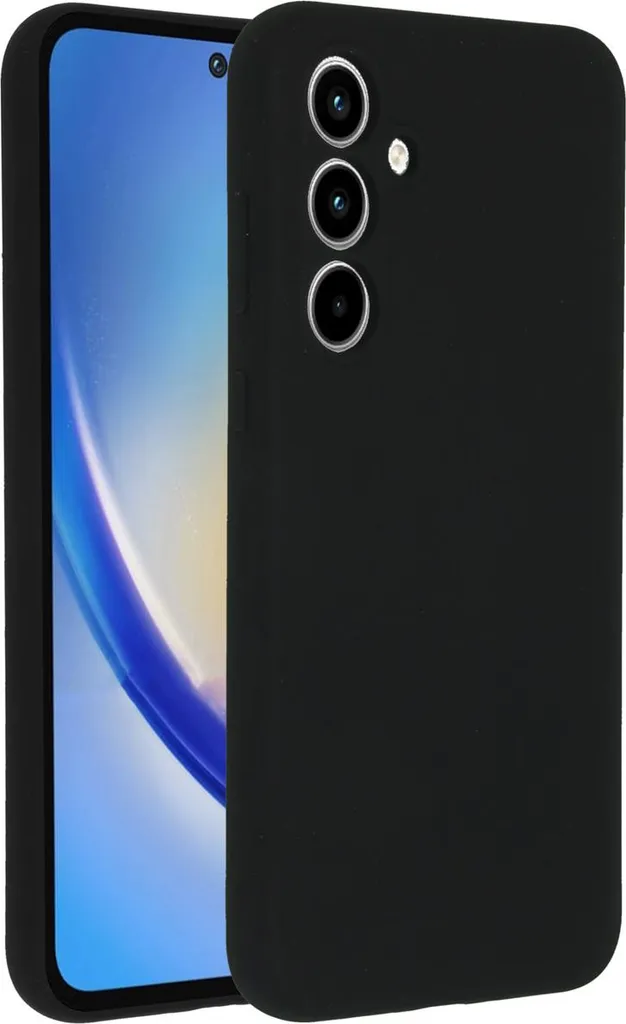Custodia in silicone liquido Accezz per Samsung Galaxy A35 - Nero