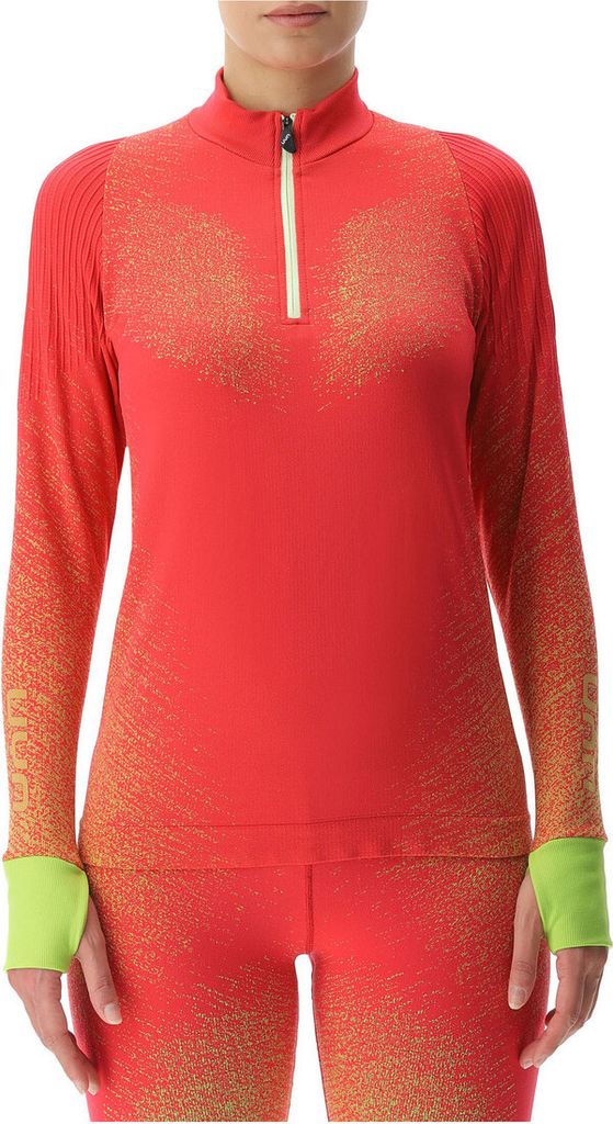 UYN Exceleration langarm Laufshirt Damen rose/sunny L