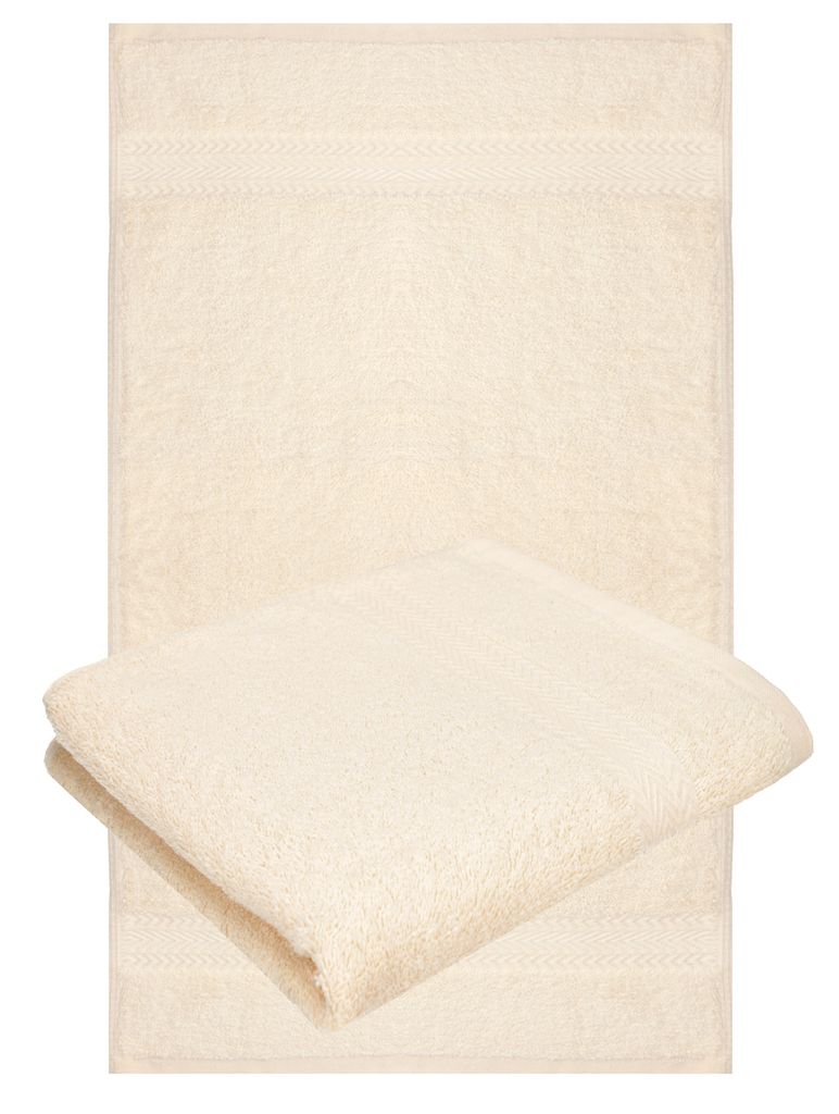 Betz 2 Stück Handtücher 50x100 cm PREMIUM 100% Baumwolle Farbe: beige