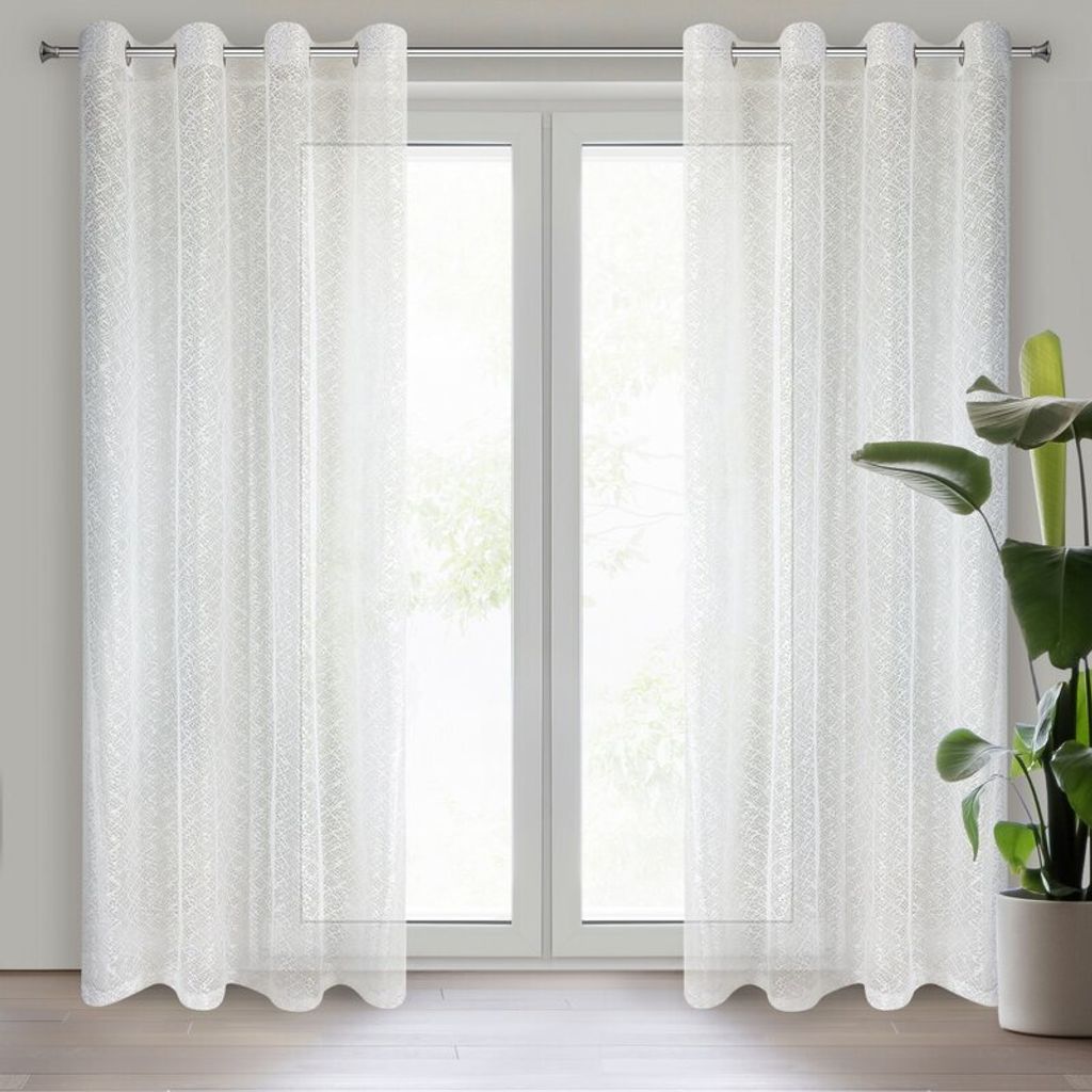 Gardine AMANDA creme 140x250 cm Ösen Ösenvorhang