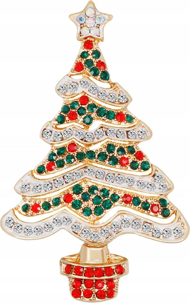 Spilla PINETS Albero Natale Colorato: Accessorio Stella per Look Feste
