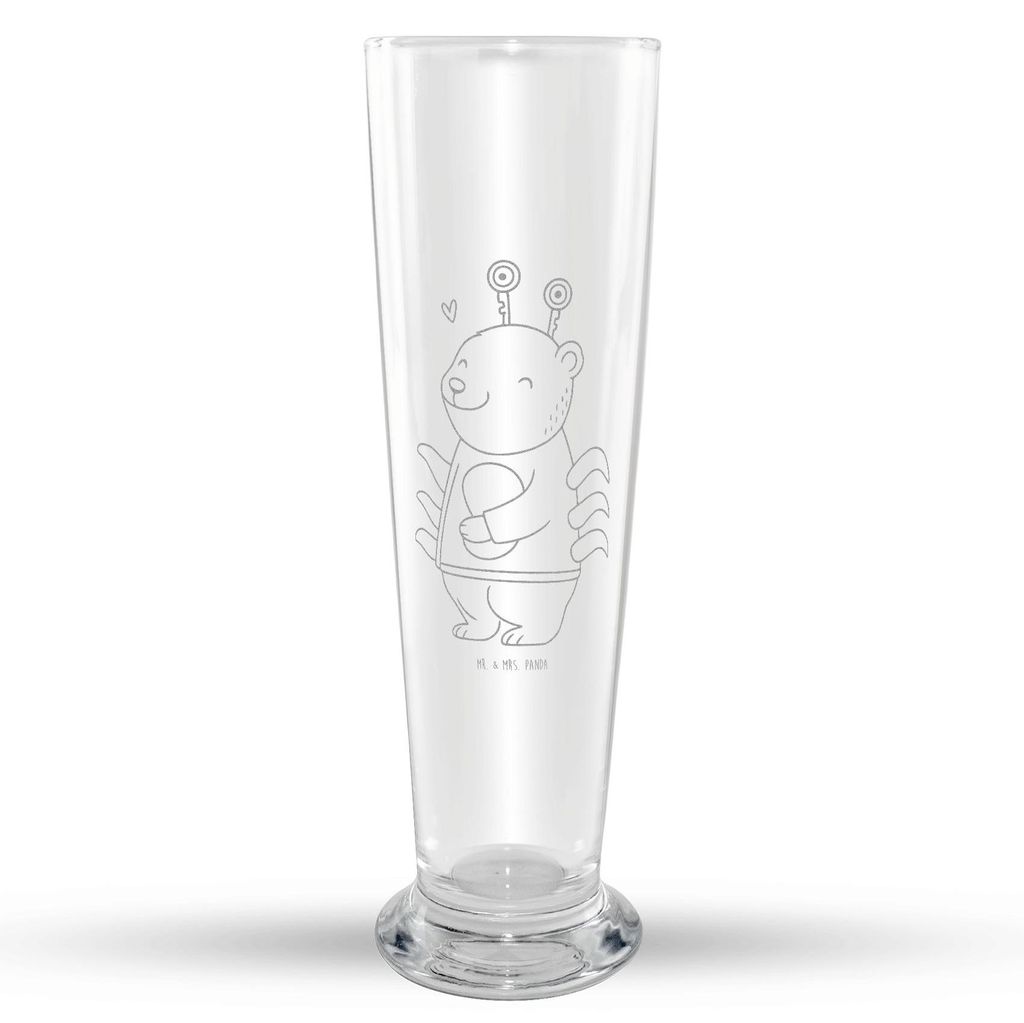 Mr. & Mrs. Panda Bierglas Krebs Astrologie - Transparent - Geschenk, Bier Glas, Weizenbier, Sternzeichen, Geburtstagsgeschenk, Tierkreiszeichen, Mr...