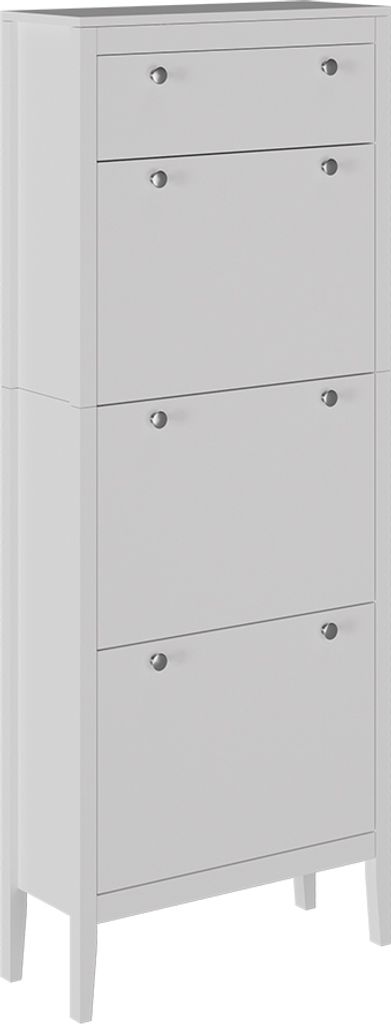 Schuhschrank Vicco Aron Weiß 60 x 153 cm , 3 Fächer, Model 54259