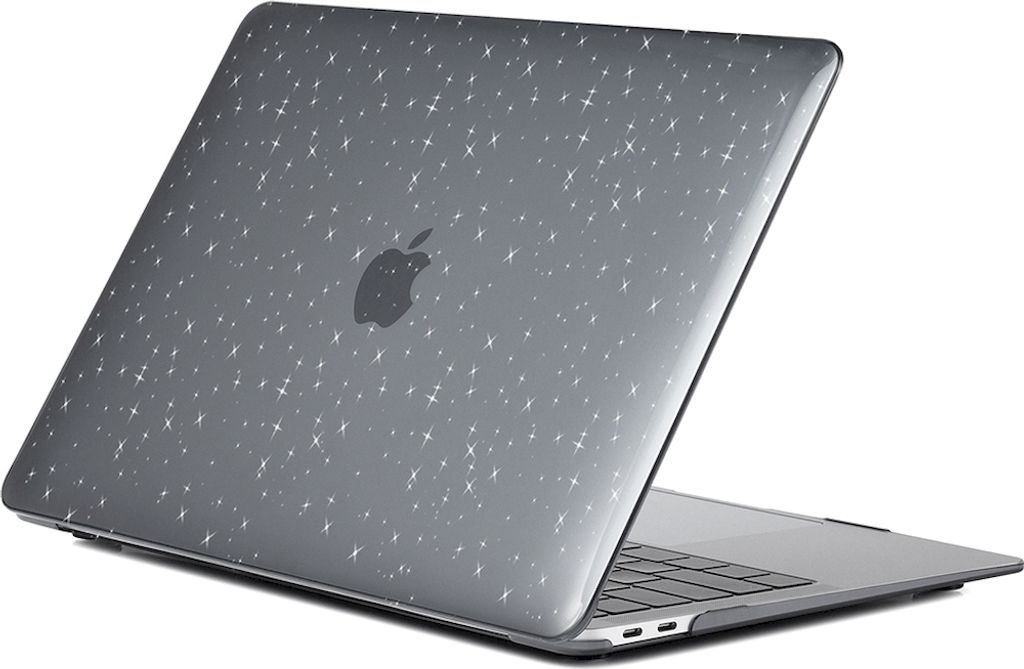 Mobigear Sparkle MacBook Air 13 Zoll (2018-2020) Hardcase Hülle MacBook Case - Schwarz - Model A1932 / A2179 / A2337
