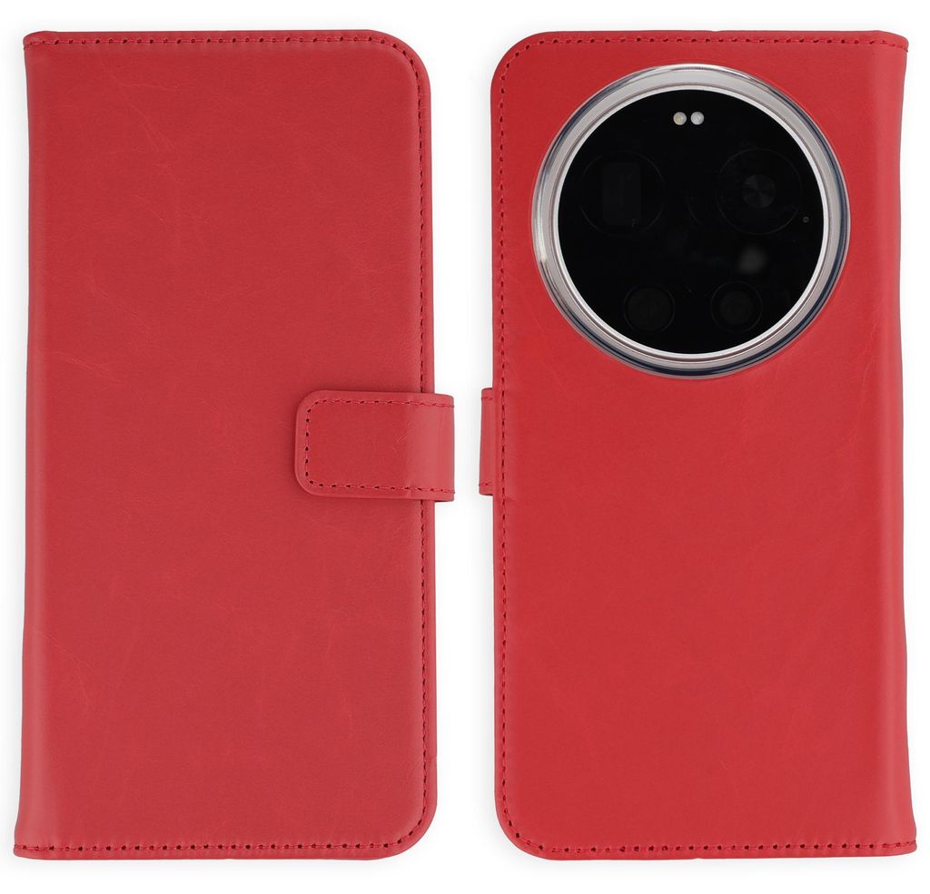 Libreria in vera pelle Selencia per Xiaomi 17 Ultra - Rosso Immagine del prodotto 