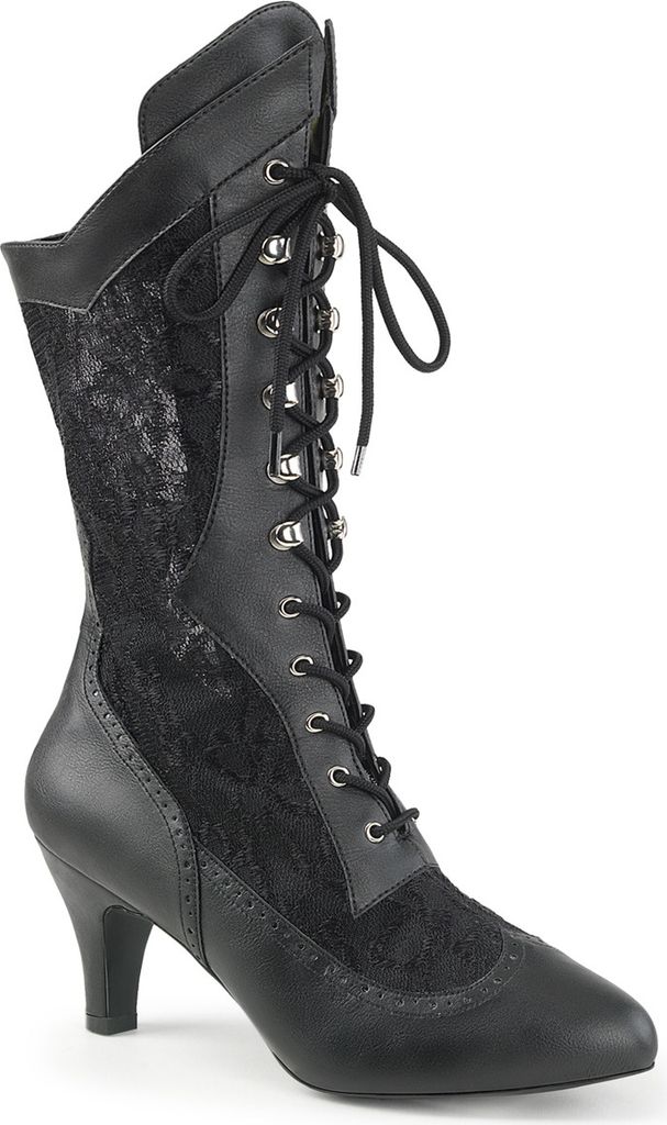 DIVINE-1050 Damen Boots von Pleaser Pink Label, Schwarz EU 46, US 16