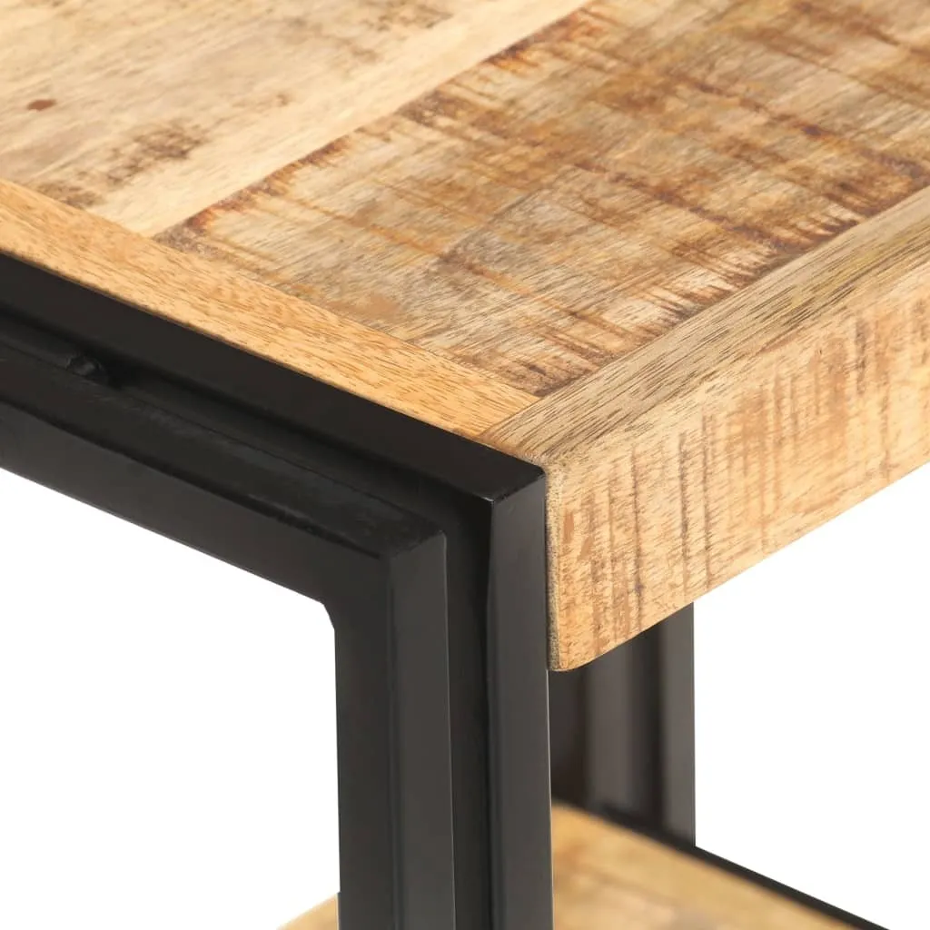 Tavolino Side Table Mango Grezzo 40x30x40 | Solidità Massima! - 3