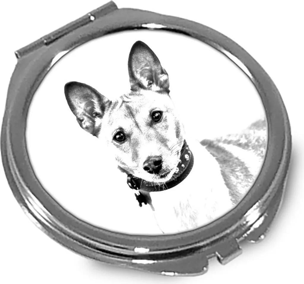 Specchietto Personalizzato Basenji Art Dog - Grafica Geometrica