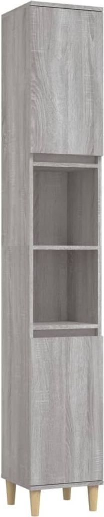 vidaXL Koupelnová skříňka Grey Sonoma 30x30x190 cm Dřevěný Obrázek produktu 