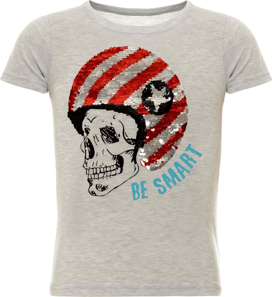 BEZLIT Jungen T-Shirt mit coolem Wende Pailletten Grau 116