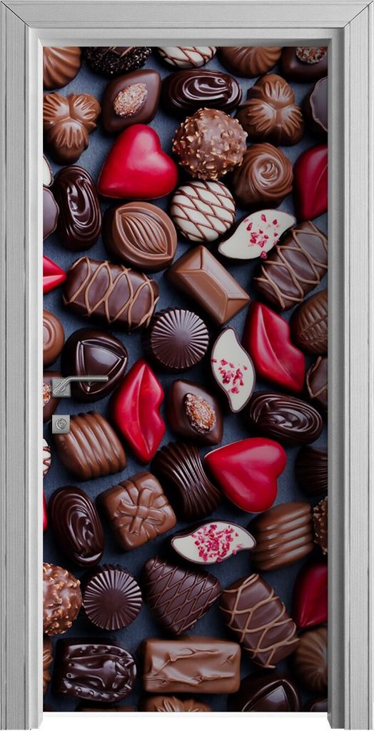 Tür Selbstklebende 90x210 cm Türfolie Türtapete Klebefolie - Dunkle Milchschokolade