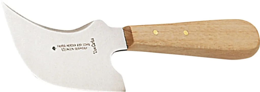 Couteau de plomb avec lame quart de lune 100mm et manche en bois
