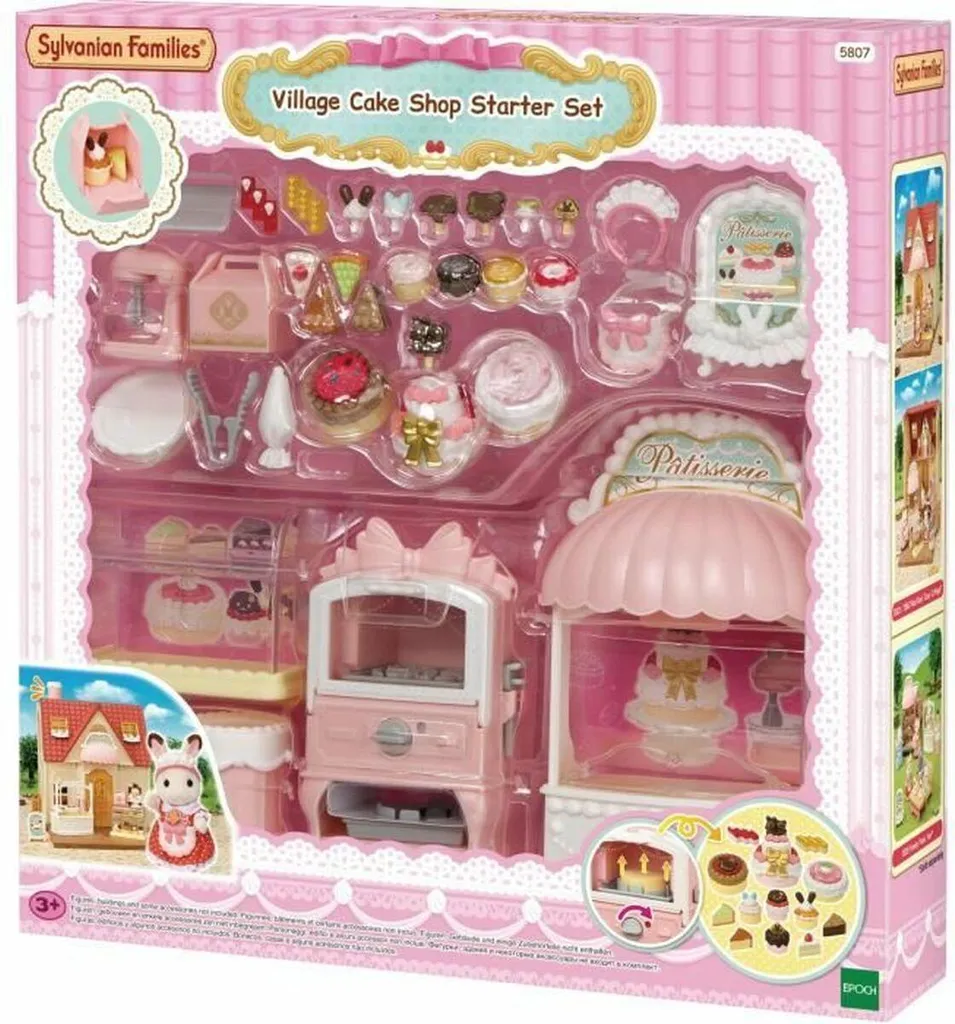 Set Pâtissier Sylvanian Families Personnage Articulé et ses Gâteaux