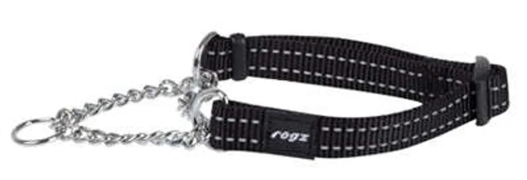Rogz Snake Collare Mezzo Scivolo Nero: Controllo Sicuro per Cani Medi