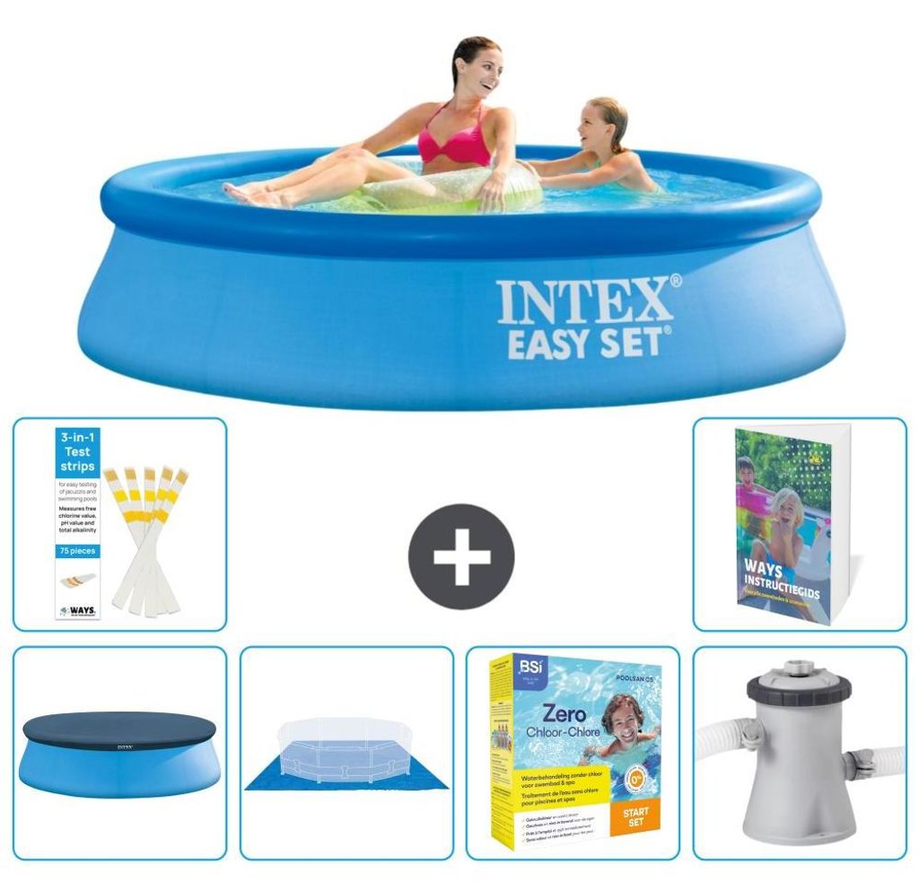 Easy Set Pool Rund - 244x61 cm - 7-teilig S24