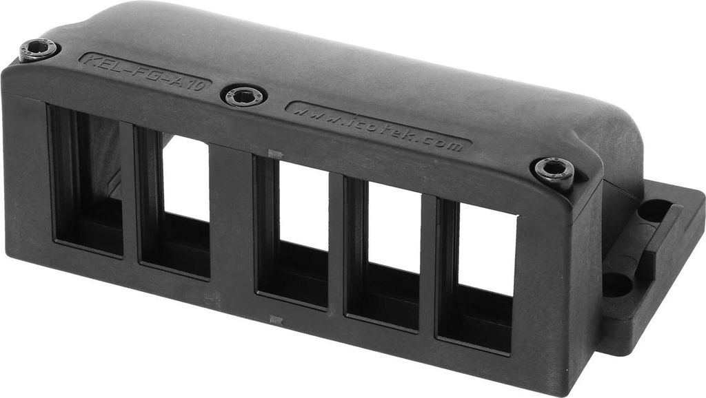 "Kabeleinführungsleiste KEL24/10 mit Flanschgehäuse für Kabeltüllen 10x klein Montageausschnitt 112,0mm x 36,0mm"