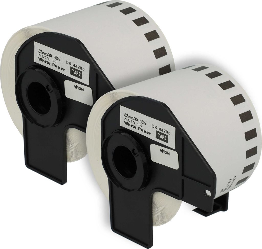 vhbw 2x Rolle mit Halter 62mm x 30,48m (1 Etikette) Produktbild 