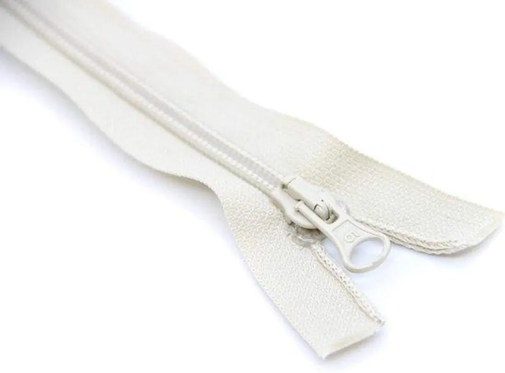 Fermeture à glissière injectée 5 mm de 65 cm beige pour vos manteaux