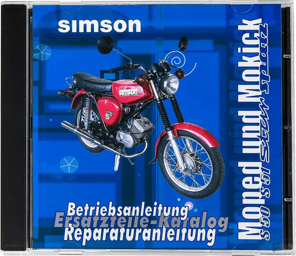 CD Simson S51 S50 SR50 SR4 : Documents et Manuels Techniques Originaux