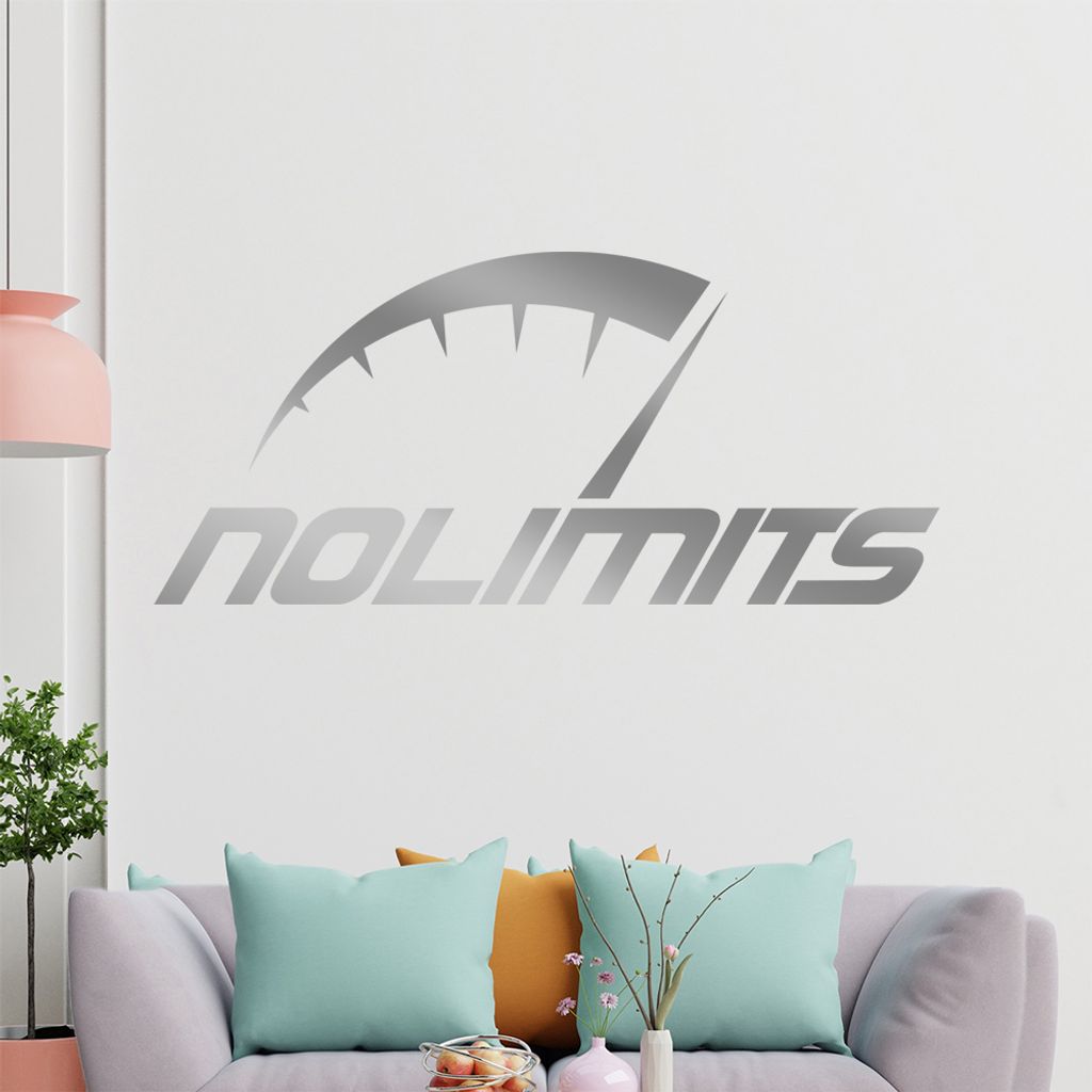 KIWISTAR No Limits - Keine Grenzen Speed Tuning Wandtattoo in 6 Größen - Wandaufkleber Wall Sticker - Dekoration, Küche, Wohnzimmer, Schlafzimme...