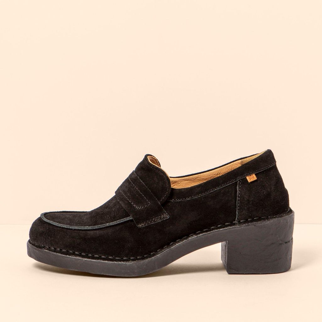 El Naturalista Mary jane Damen N5667 SILK SUEDE BLACK-BLACK / TICINO Farbe Schwarz