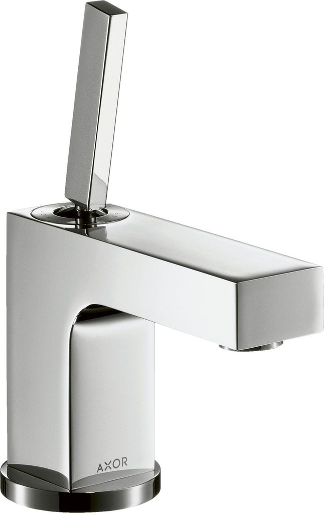 hansgrohe Einhebel-Waschtischmischer 80 AXOR CITTERIO DN 15, für Handwaschbecken, mit Zugstangen-Ablaufgarnitur 1 1/4" chrom