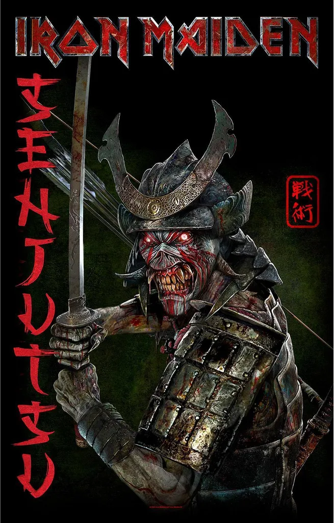 Poster Tissu Iron Maiden Senjutsu : Ne se Déchire Pas, Couleurs Vives