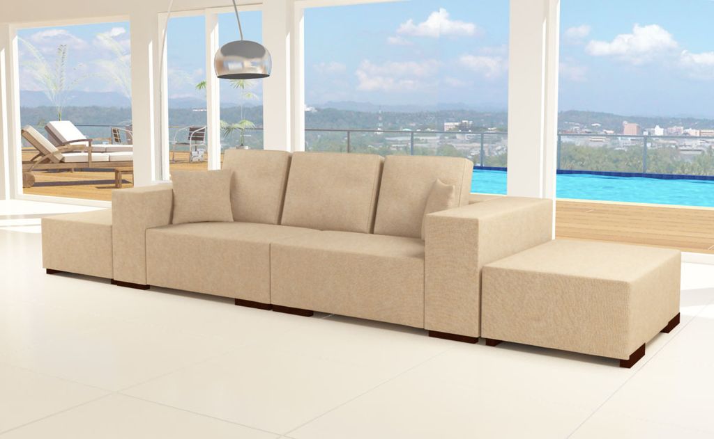 Elegantes 3-Sitzer Sofa Set MONTE CARLO