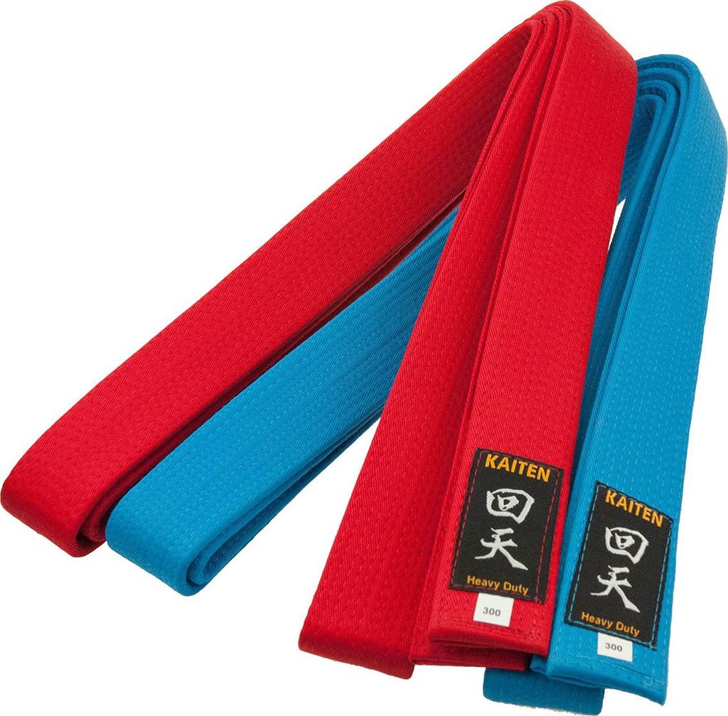 KAITEN Wettkampf Karategürtel Blau extra dick - 4,5 cm Breit - Baumwolle Blaugurt - Länge 275 cm