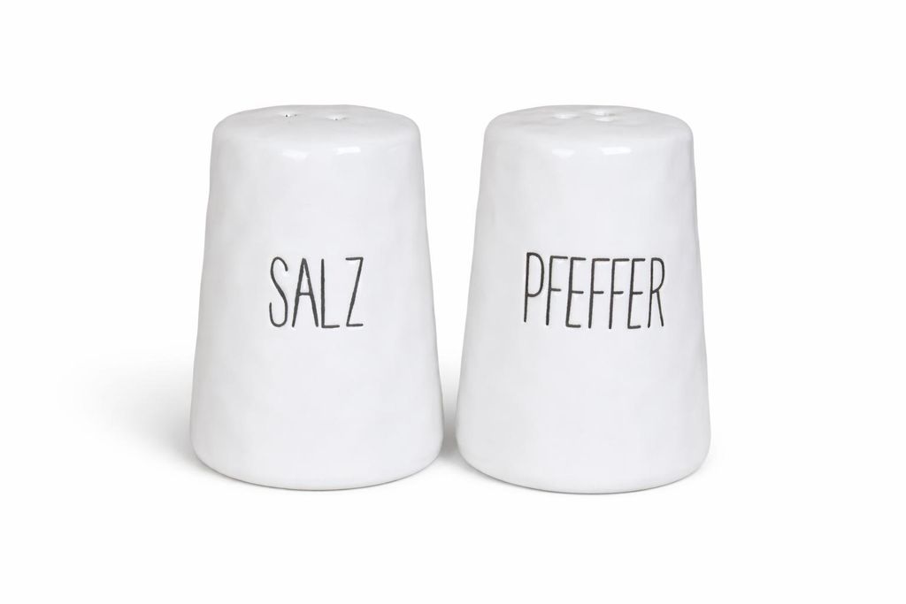 Keramik Salz- & Pfefferstreuer Set | Gewürzstreuer modern & Produktbild 