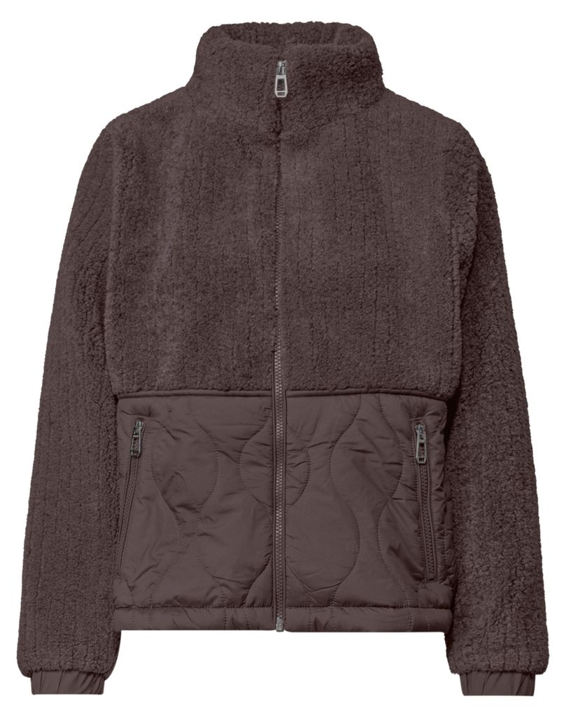 Street One LTD QR Mat Mix Teddy Jkt plummy brown 44 Produktbild 