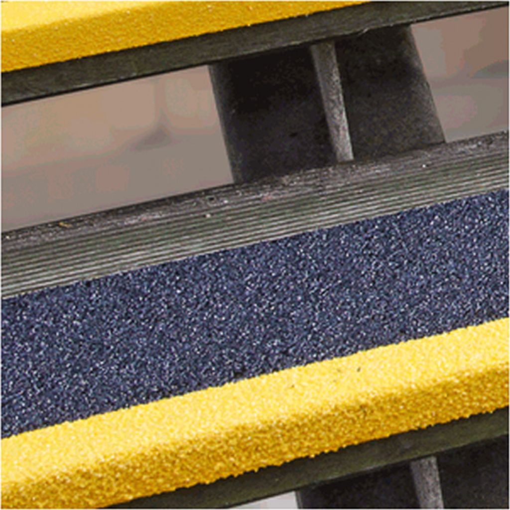 Antirutschkantenprofil GFK Medium, Kunststoff, schwarz/gelb, 230x600 mm