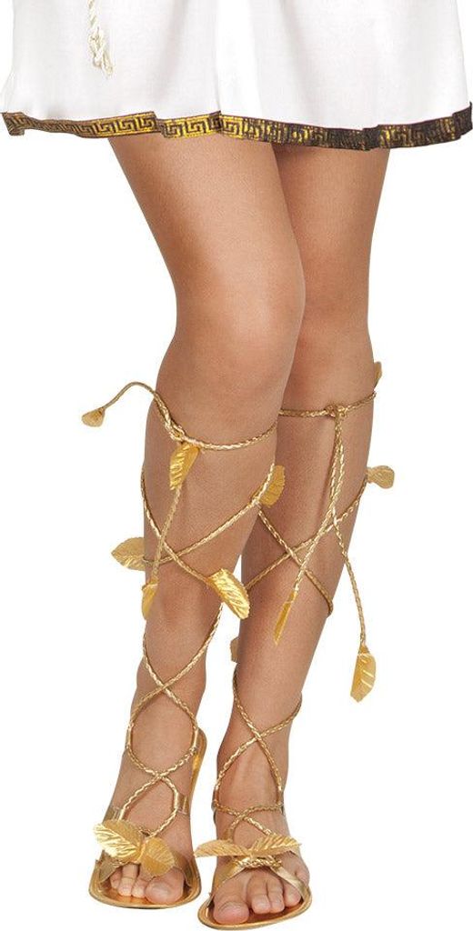 flache Sandalen mit Lorbeerblättern Schuhe Römerin Produktbild 
