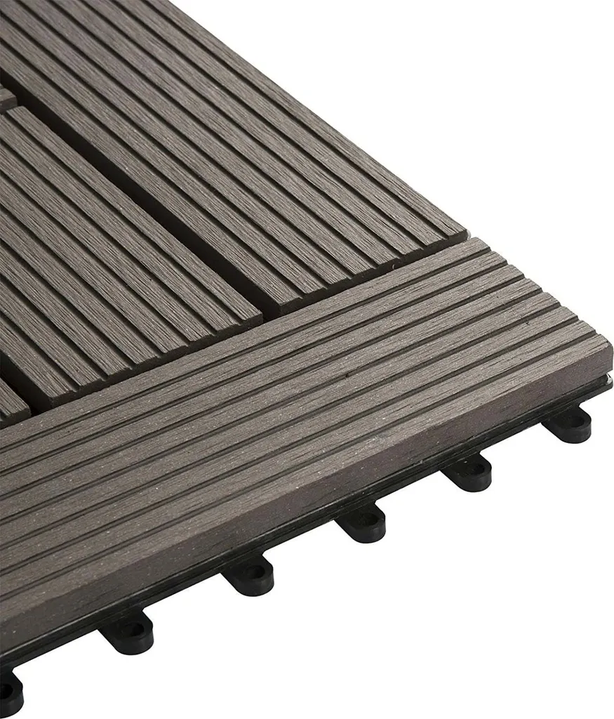Sol de terrasse antidérapant et sans entretien - Dalles WPC Rootz 30x30