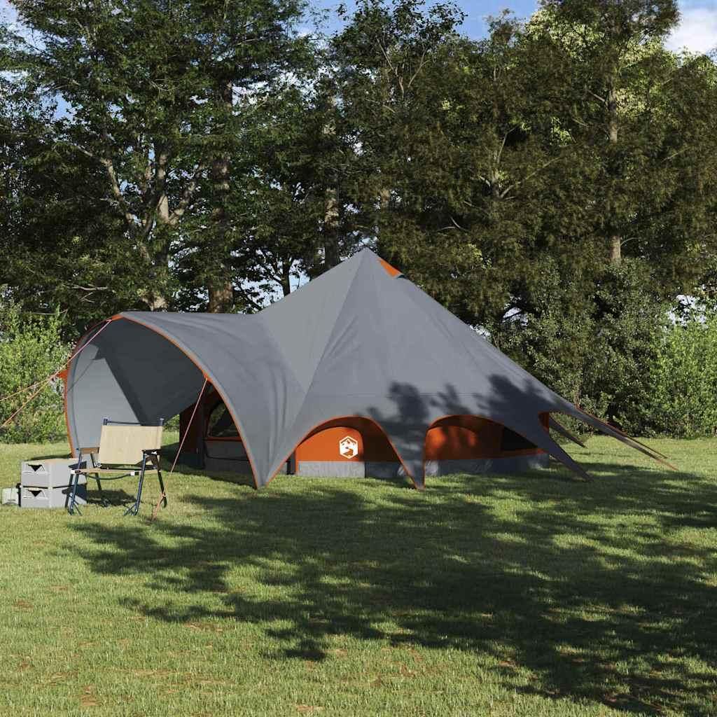 "Schlussverkauf" Teepee zelt 1 PC - Campingzelte UV-beständige - mit Dach - Grau und Orange 600x600x347 cm C15390