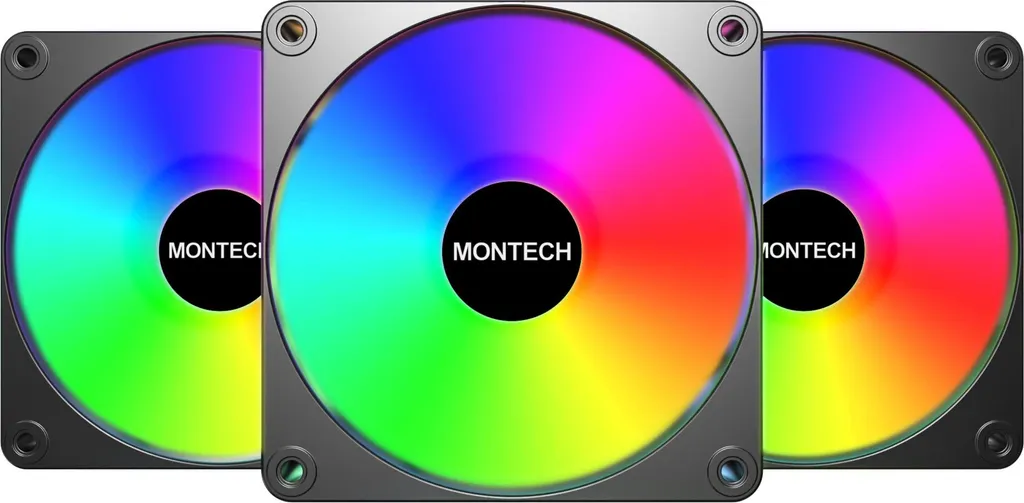 Montech GF120R V2 ARGB 3-Pack Ventole Case Invertite - Silenziose