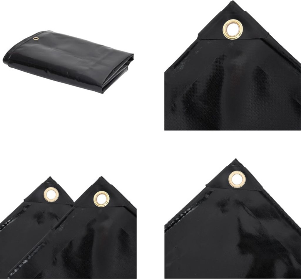 vidaXL Abdeckplane 650 g/m² 3,5x2,5 m Schwarz - Abdeckplane - Abdeckplanen - Plane - Campingabdeckung
