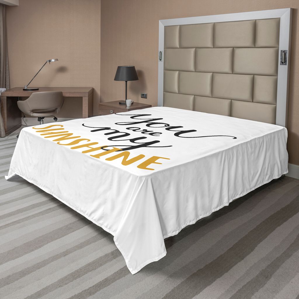 ABAKUHAUS Sprichwort Bettlaken, Große Schrift klassische romantische Partner-Phrase Soul Mates Theme Kalligraphie Bild, weiches bequemes oberes Be...