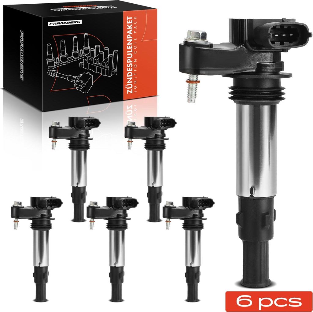 Frankberg 6x Zündmodul Zündspule für Cadillac CTS SRX STS Opel Signum Vectra C Caravan CC Saab 9-3 Cabriolet Kombi