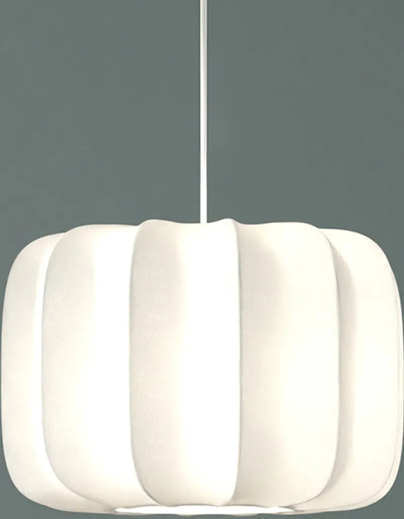 Lampe suspension Diodore Ø 37 cm en métal blanc Eazy Living moderne