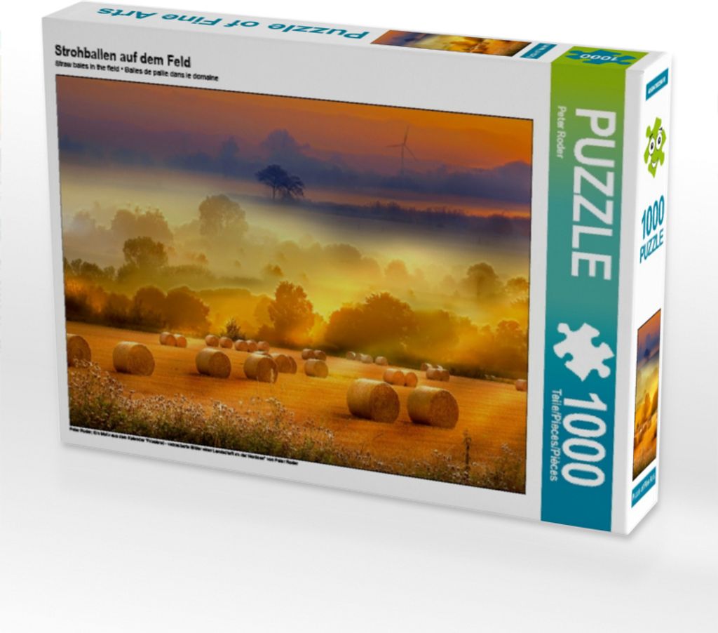 Calvendo Strohballen auf dem Feld 1000 Teile Puzzle quer 640x480mm, Roder Peter; 7413701