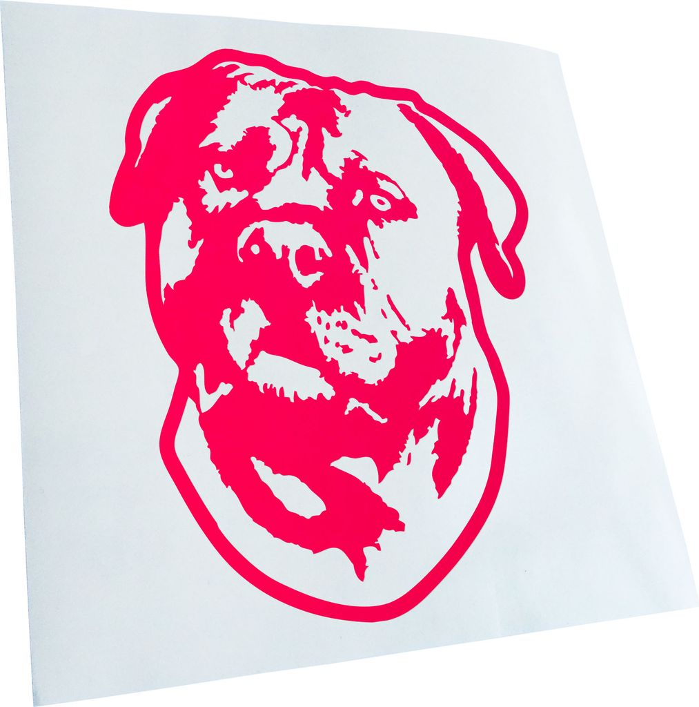 Kiwistar - Autoaufkleber - Boerboel Hund - Neonpink - 50x38cm - Aufkleber für Auto, Laptop, Fahrrad, LKW, Motorrad mehrfarbig JDM Decal Racing