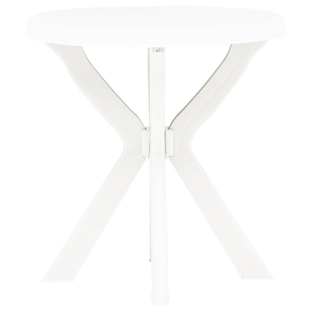 vidaXL Tavolo da bistrot bianco Ø70 cm plastica Immagine del prodotto 