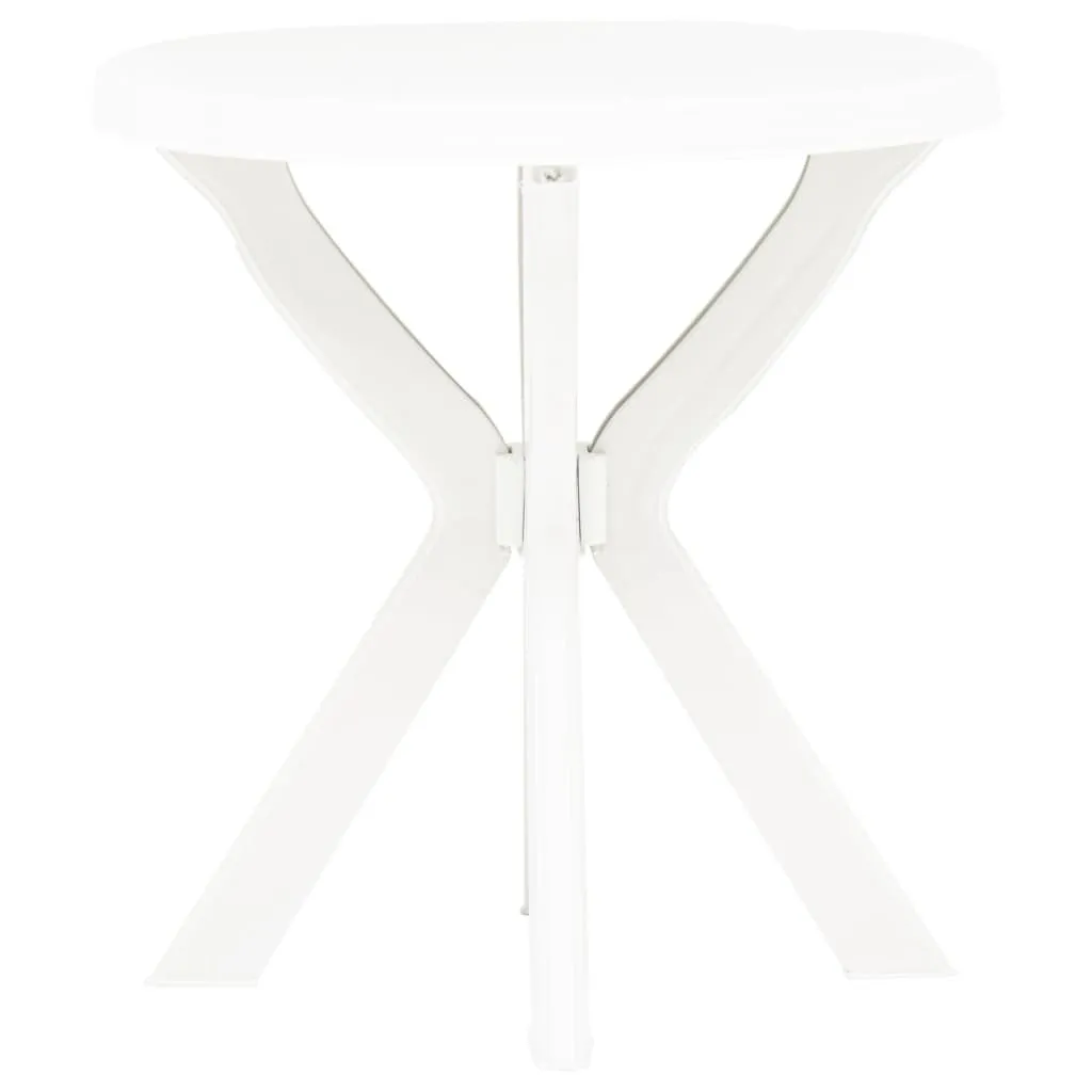 Table de bistrot Ø70 cm blanche idéale pour balcon et terrasse