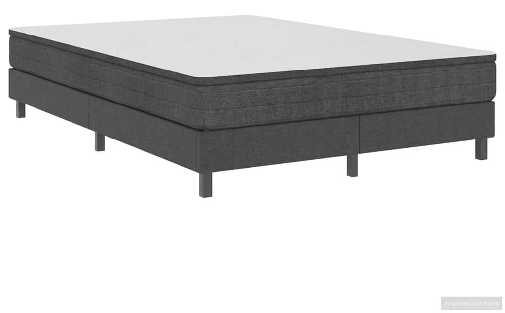 vidaXL Boxspringbedframe, grijs, stof, 160x200 cm Productafbeelding 