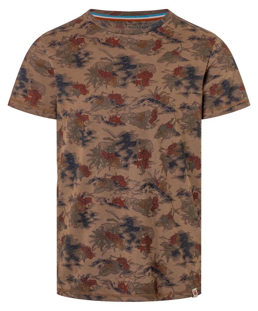 Timezone Kurzarm Rundhals T-Shirt floraler Print geradem Produktbild 