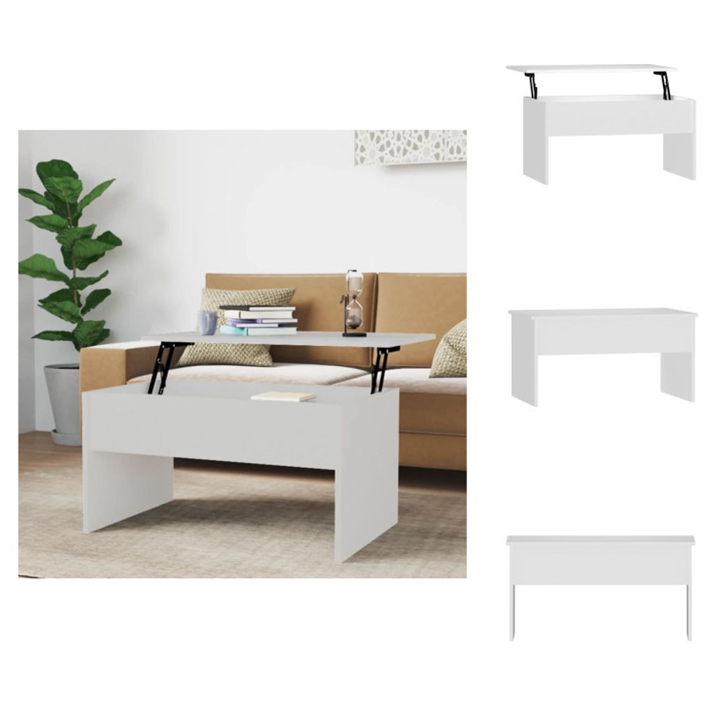 vidaXL Couchtisch Weiß 80x50,5x41,5 cm Holzwerkstoff - Couchtische