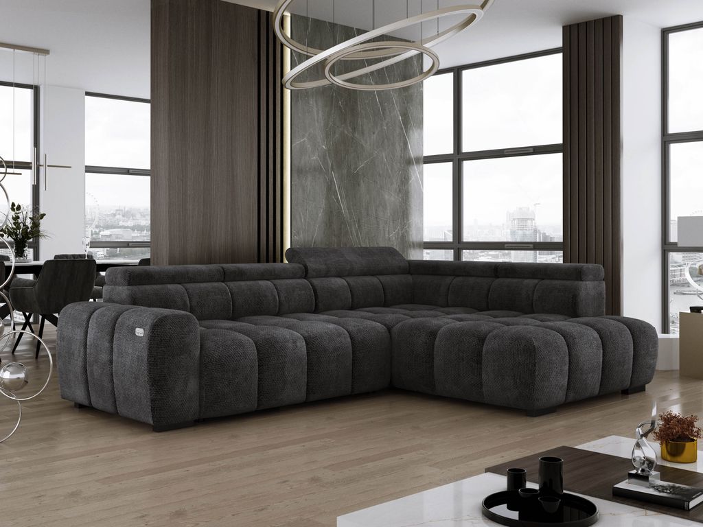 DomoHome Canapé d'angle indépendant Ombo 297x137cm, en L, Image du produit 