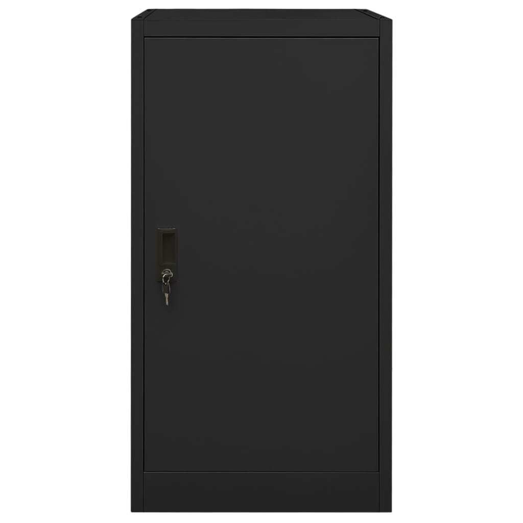 vidaXL Sattelschrank Schwarz 53x53x105 cm Stahl Produktbild 