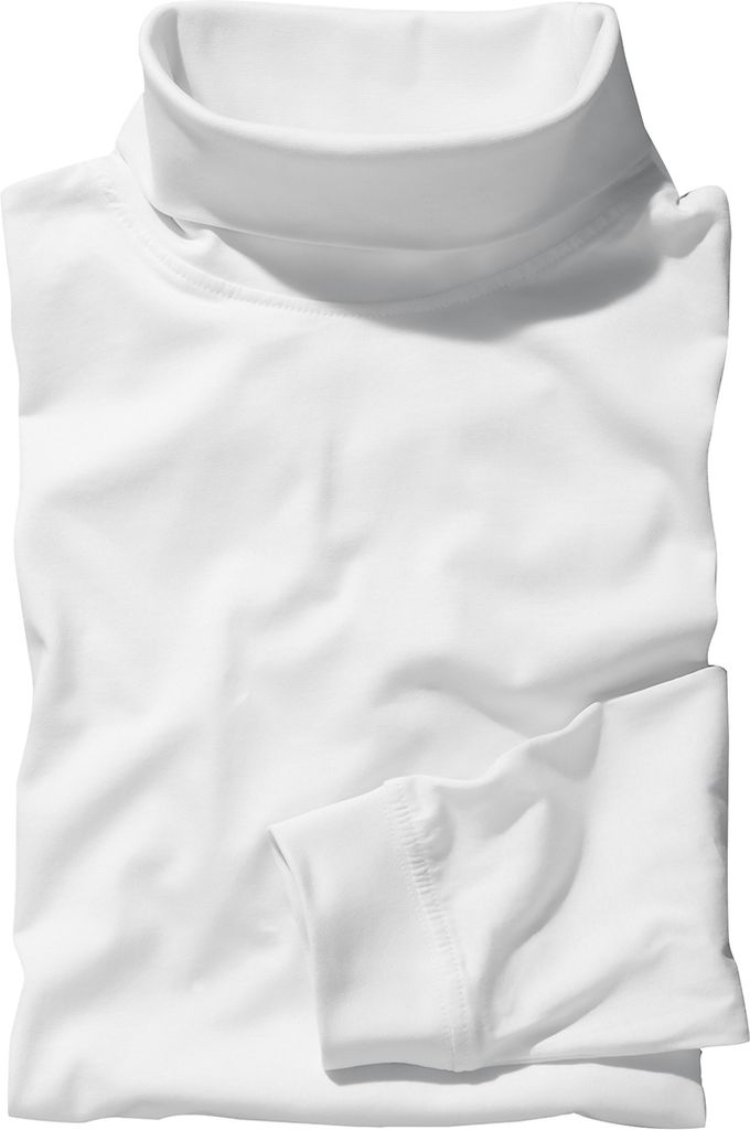 Rollkragen-Langarmshirt Roy weiß Redfield Übergröße